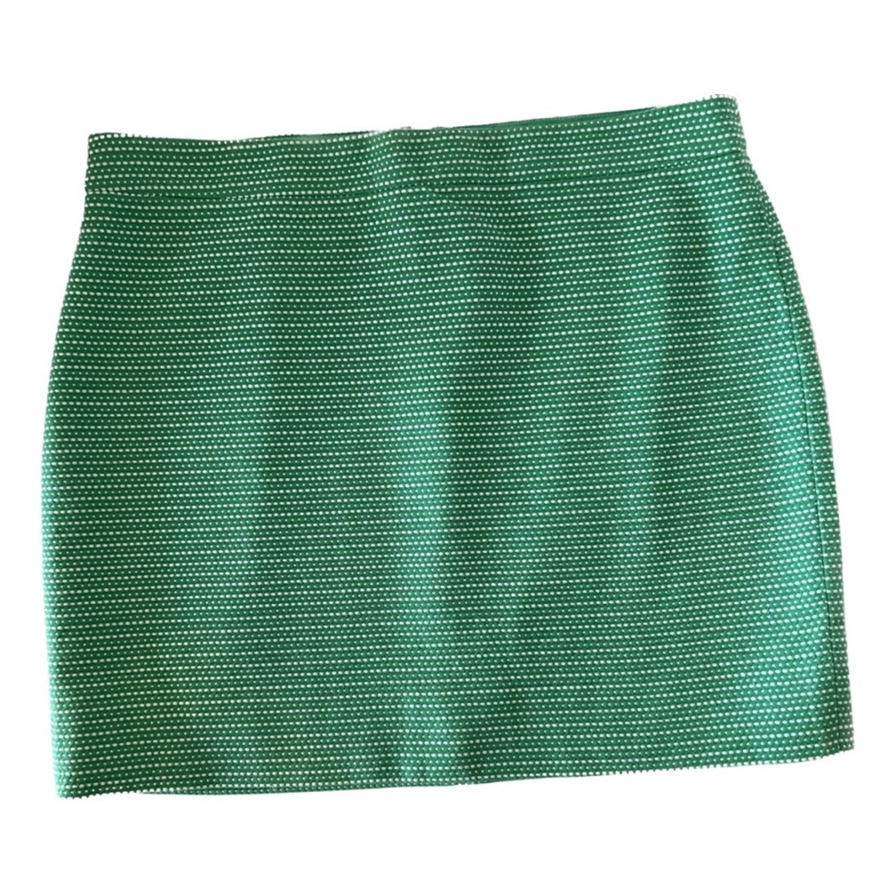 J Crew Green Mini Skirt Size: 6